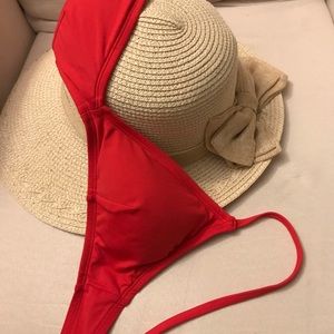 J Crew belvedere red French bikini top